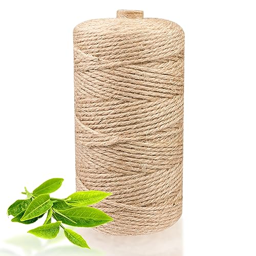 Magrimaxio spago per decorazioni, corda canapa, spago juta, corda iuta, Naturale e Degradabile, per Lavori Creativi, Decorazione di Mobili, Confezioni Regalo, Giardinaggio, (2mm/200 M)