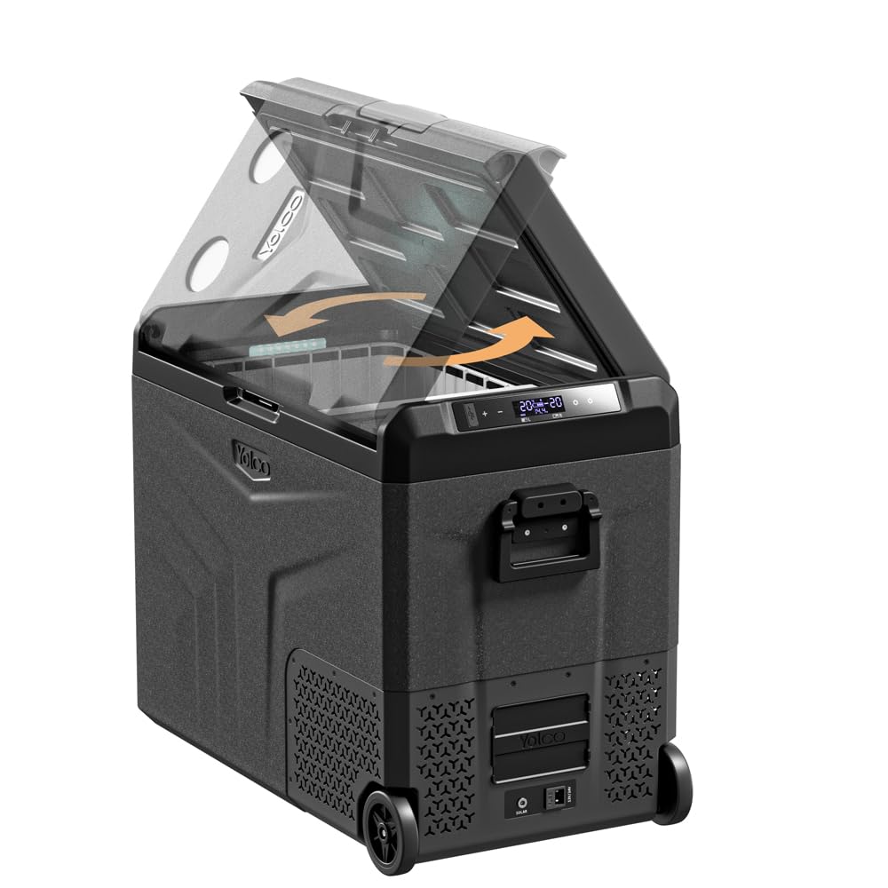 Yolco TCX60 lodówka podróżna z kompresorem, 60 l, Space Grey – Dual Zone 12