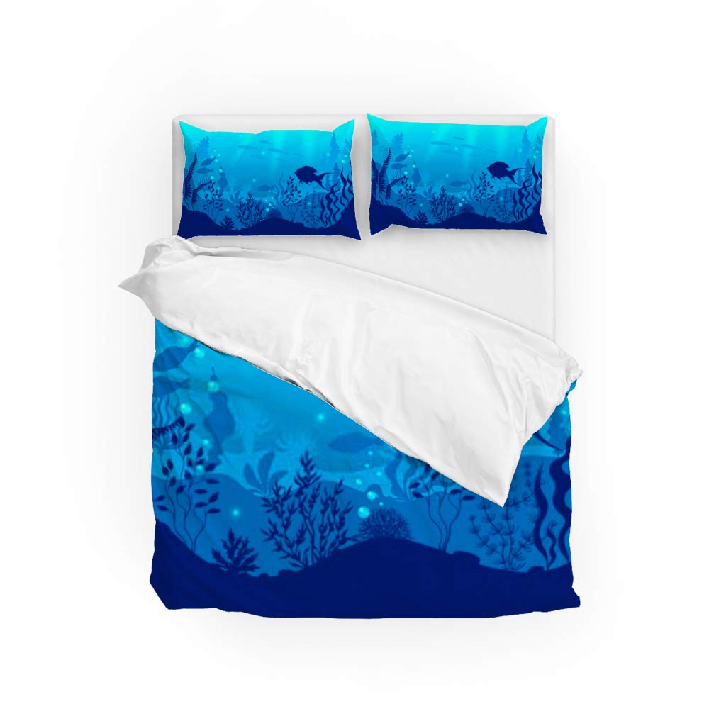 Parure de lit 3 pièces ultra douce en microfibre de polyester grand confort King