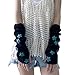 Fishjhan Cute Y2K Star Arm Warmers Kawaii Half Finger Adorable Accesspties for Teen Girl Glove Gyaru Harajuku Arm Sleeve (Black-Pink Star)