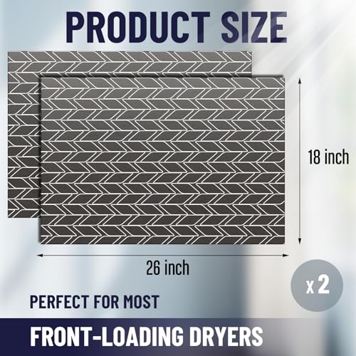 Image of Teenyyou 2 Pcs 26 inch x 18 inch Dryer Top Protector Mat, Washer and Dryer Topper, Non Slip Waterproof Machine Cover Dust Proof Quick Drying Topper Pad for Laundry and Kitchen (Classical)