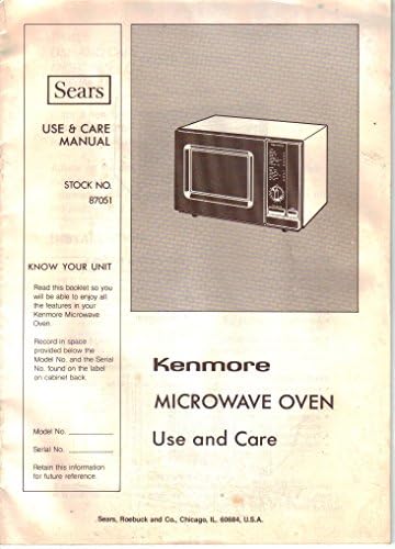 kenmore microwave oven