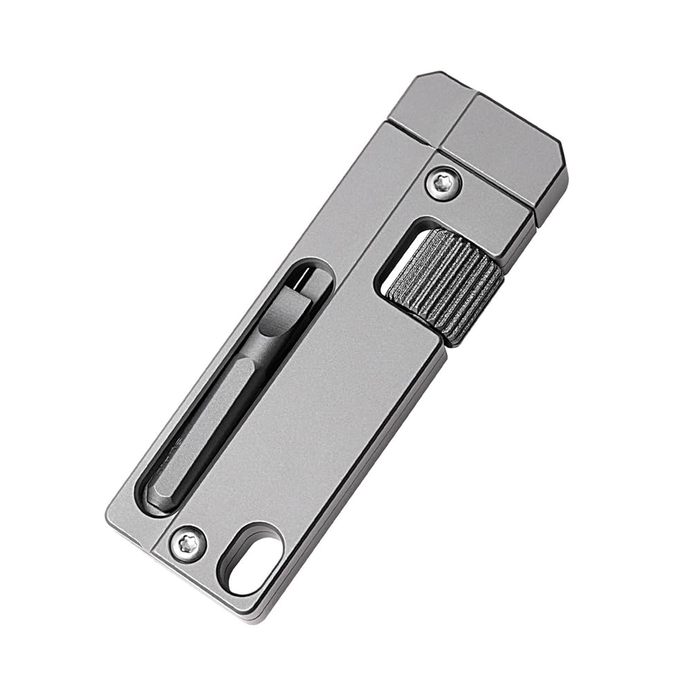 detee Titanium Alloy Mini Adjustable Spanner Wrench, Multitool Portable Repair Tool for Outdoor Use,Multifunctional Tool