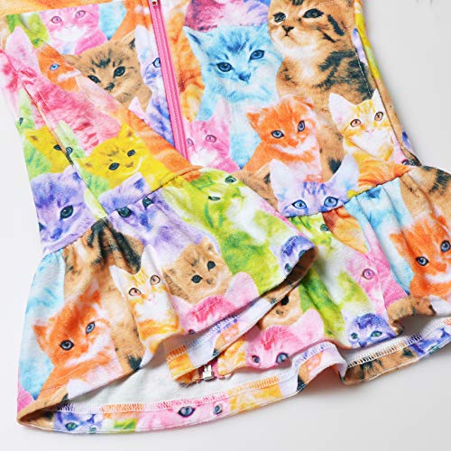 Image of CHILDRENSTAR Girls Swim Coverups Terry Swimsuit Cover-Up Hooded Zip-Up Beach Robe