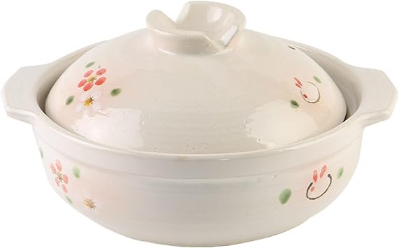 Japanese Ceramic Donabe Pot,Casserole Earthenware Clay Pot,Clay Cooking Pots Japanese,Not Easily Cracked,Suitable For Home Kitchens And Restaurants