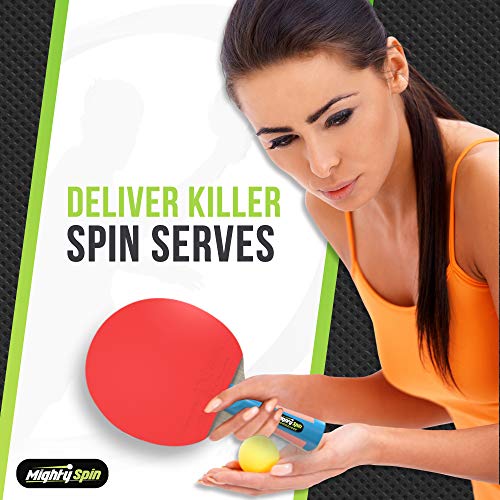 image for MightySpin Hurricane Table Tennis Paddle Ping Pong Paddle with Free E-