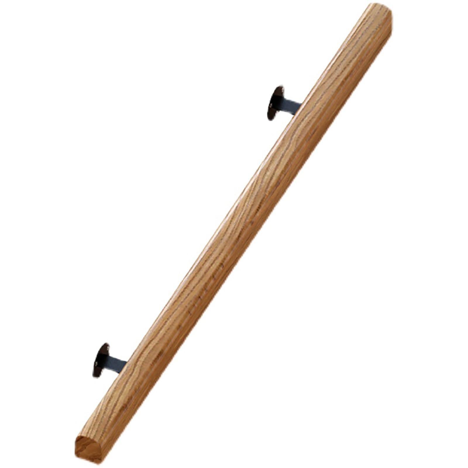 50-80-120-200CM Wooden Stair Handrail,Easy to Install,Wood Handrails for Indoor Stairs,Heavy Duty Wall Mount(200cm)