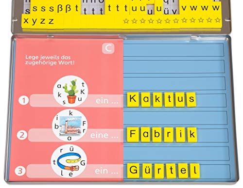 Betzold Lese-Magnetbox – Lesen Lernen für Lernende, magnetischer Buchstaben-Kasten, Koordinationsübung