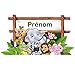 Tête de Lit - Sticker Chambre Enfant - Animaux Rigolos - Personnalisable avec Le Prénom De Votre Enfant - Dimensions 55 cm x 1 m - Protection Anti-UV