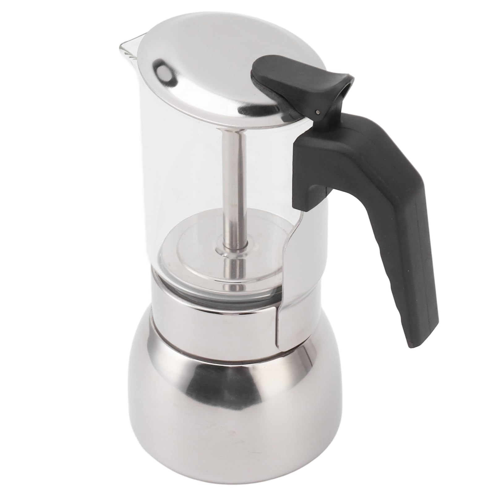 aqxreight Moka de Acero Inoxidable con Doble Válvula Compatible con Todo Tipo de Cocinas Incluyendo Inducción Diseño Portátil y Multifuncional para Preparar Café en Casa o Negocio