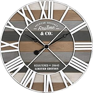 Firstimecograymaritimefarmhouseplanksclockamericancraftedgray24x2x24 Urban Country Home Decor Firstime co gray maritime farmhouse planks clock american crafted gray 24 x 2 x 24 urban country home decor