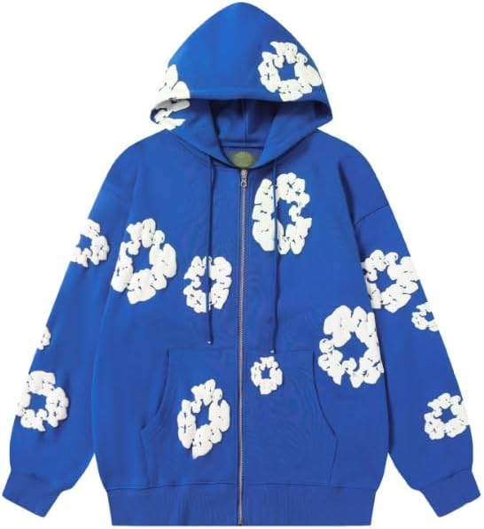 Y2K men's and women's bubble printed sports hoodies for couples, loose casual pullover, retro top