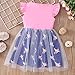 Toddler Tulle Tutu Dress Unicorn Birthday Outfit for Girls Flutter Sleeve Rainbow Unicorn Outfit Party Princess Tutu School Dresses Easter Pink 18-24M 1315