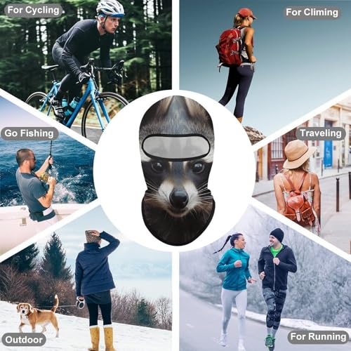 Balaclava para Hombres con Diseño de Zorro Pequeño para Invierno, Máscara de Ciclismo y Esquí, Protección para Cara y Cuello miniatura 6