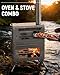 YRenZ Tent Stove Wood Stove with Oven – 2-in-1 Dual-Use Outdoor Camping Oven for Tent Cooking, Stainless Steel High Temperature Stove, Glass Door, Anti-Slip Feet, Full Accessories