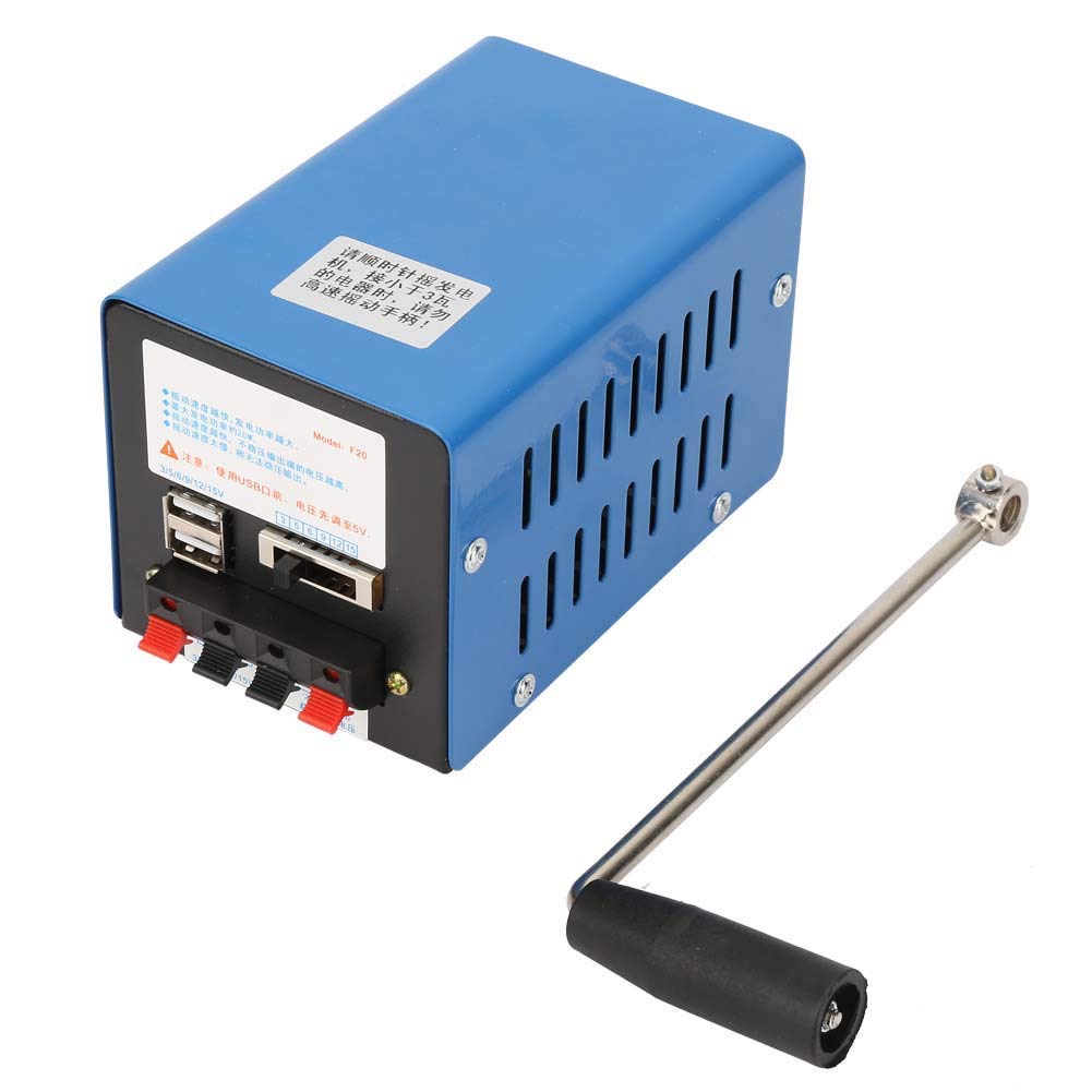 Generatore a Manovella USB Portatile - Carica di Emergenza, Dynamotor di Sopravvivenza, Power Bank Esterno per Comunicazioni