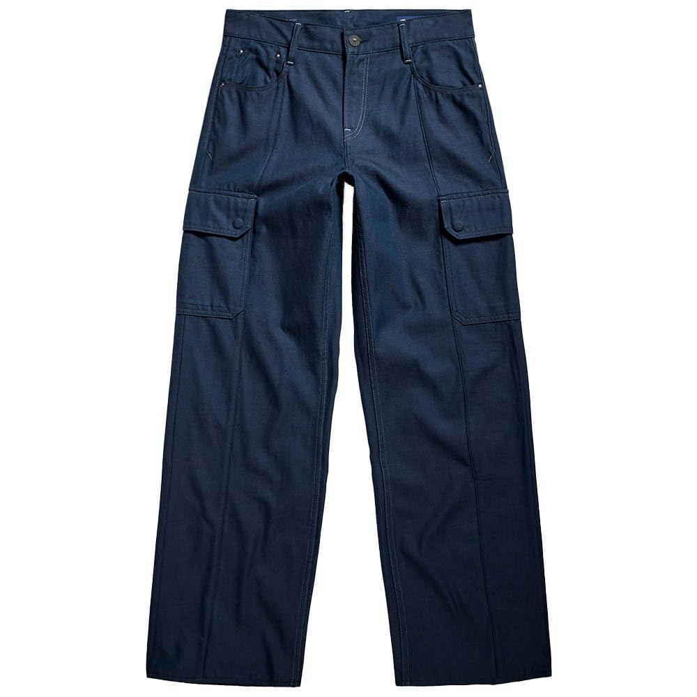 G-Star Women's Judee Low Waist Cargo Pants, Blue (raw denim D24673-D541-001), 27W / 30L