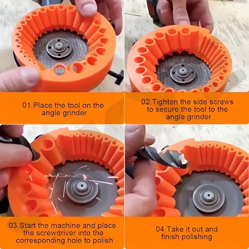 Image of Manual Drill Bit Sharpener Attachment (2-13 mm) - Heavy-Duty Plastic Angle Grinder Guide with Precision Sharpening | DIY & Professional Drill Bit Renewal Tool