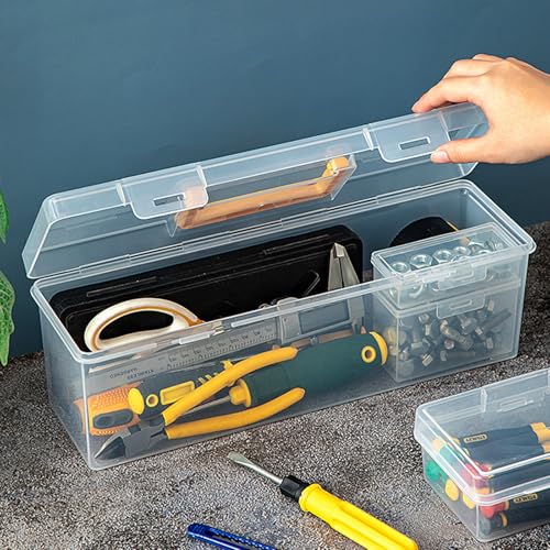 Boîte à outils portable transparente à 6 emplacements pour vis - 6