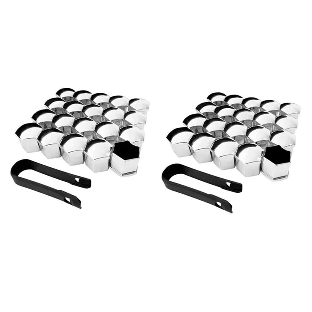 LOCKLGFMCZ 20/40Pcs Car Wheel Nut Caps 17/19/21mm Auto Hub Screw Cover Black Plastic Anti Dust Bolt Covers Tire Accessories(Blu,17mm)