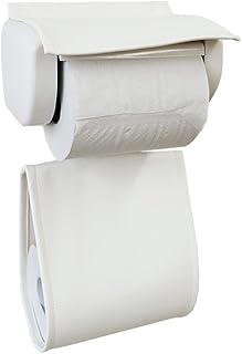 【TEES FACTORY】お手入れ簡単 ペーパーホルダーカバー 抗菌 撥水 機能付きレザー使用 ホワイト 《HORUTA》トイレットペーパーホルダー カバー ストック 収納 国産 PVCレザー 防汚機能 トイレ インテリア おしゃれ