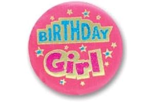 Birthday Girl Satin Button Pin for Little Girls