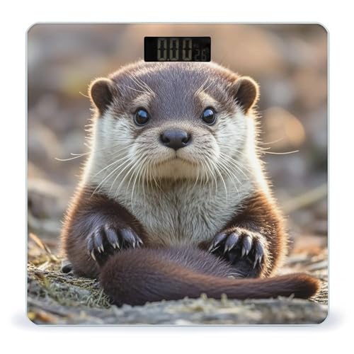 Báscula digital Cute Otter para peso corporal con pantalla LED miniatura 1