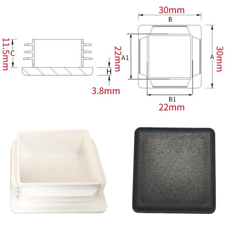 Irox Lot De 20 Bouchons Cache-trou De 8 Mm, En Plastique Blanc, Tête De