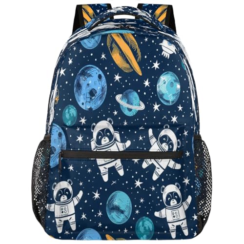 Kaifanee Mochila escolar para adolescentes, meninos e meninas, 40,6 cm, mochila de viagem para laptop, Astronauta do espaço sideral, 20 liters