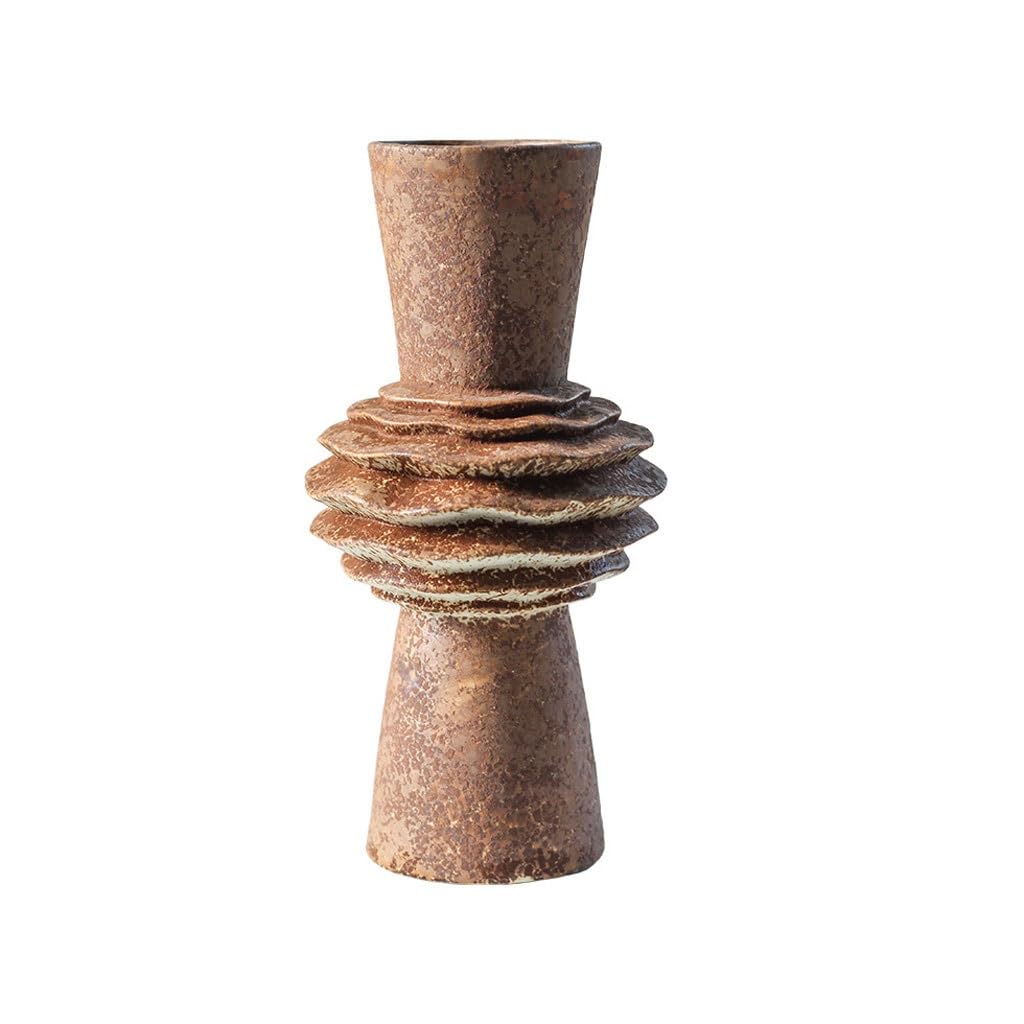 Gfhtrely A Vase European Style Ceramic Vase Irregular Flower Utensils Home Living Room Porch Retro Ornaments Flower Rrangement Container Flower Vases