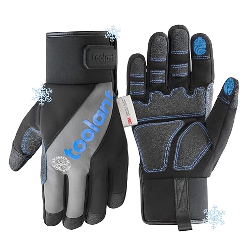 toolant Winter Work Gloves for Men, Insulated Waterproof Work Gloves with Abrasion-Resistant Palm...