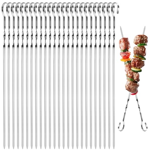 XINFAQAQ Grillspieße Edelstahl Schaschlikspieße Flache Spiesse Grill (30 St, 30cm) Metallspieße Grill Kabob Spieße für Grillpartys im Freien und im Garten, Lagerfeuer oder Grillschale XINFAQAQ Grillspieße Edelstahl Schaschlikspieße Flache Spiesse Grill (30 St, 30cm) Metallspieße Grill Kabob Spieße für Grillpartys im Freien und im Garten, Lagerfeuer oder Grillschale