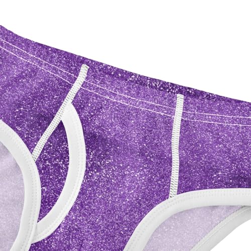 Boys' Exclusive Briefs Toddler Underwear 95% Combed Cotton Boxerbriefs 2T Glittery Purple Pattern 814