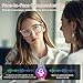 GenXenon AI Smart Glasses with Real-Time Translation, Wireless Bluetooth 5.3, Smart Simultaneous Interpretation for 160+ Languages, Open-Ear Design,Clear Frame Blue Light Glasses for Woman Travel,Work