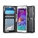 Galaxy Note 4 Case, J&D [Stand View] Samsung Galaxy Note 4 Wallet Case [Slim Fit] [Stand Feature] Premium Protective Case Wallet Leather Case for Samsung Galaxy Note 4 (Wallet Black)