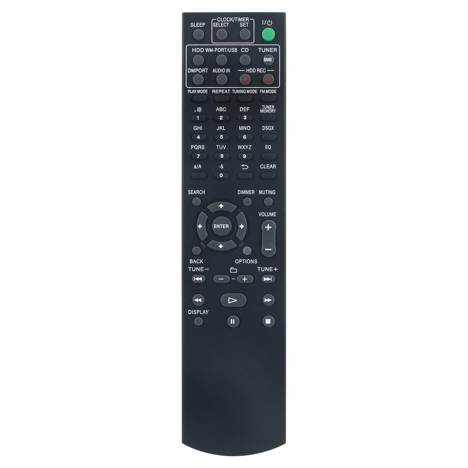 Replacement Remote Control Fit for Sony HDD Audio System NAS-E300HD HCD-E300HD SS-CE300HD Remote RM-E02E