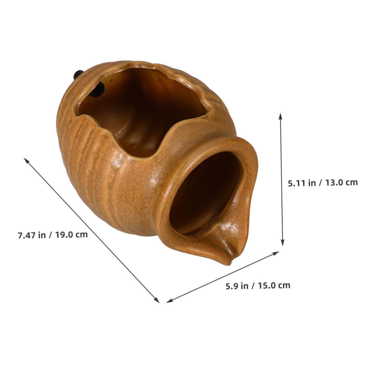 BESTOYARD Fontana a Cascata in Ceramica per Giardino Circolazione Acqua, Vaso Decorativo Stile Classico Multifunzionale per Acquari e Cortili Fai da Te