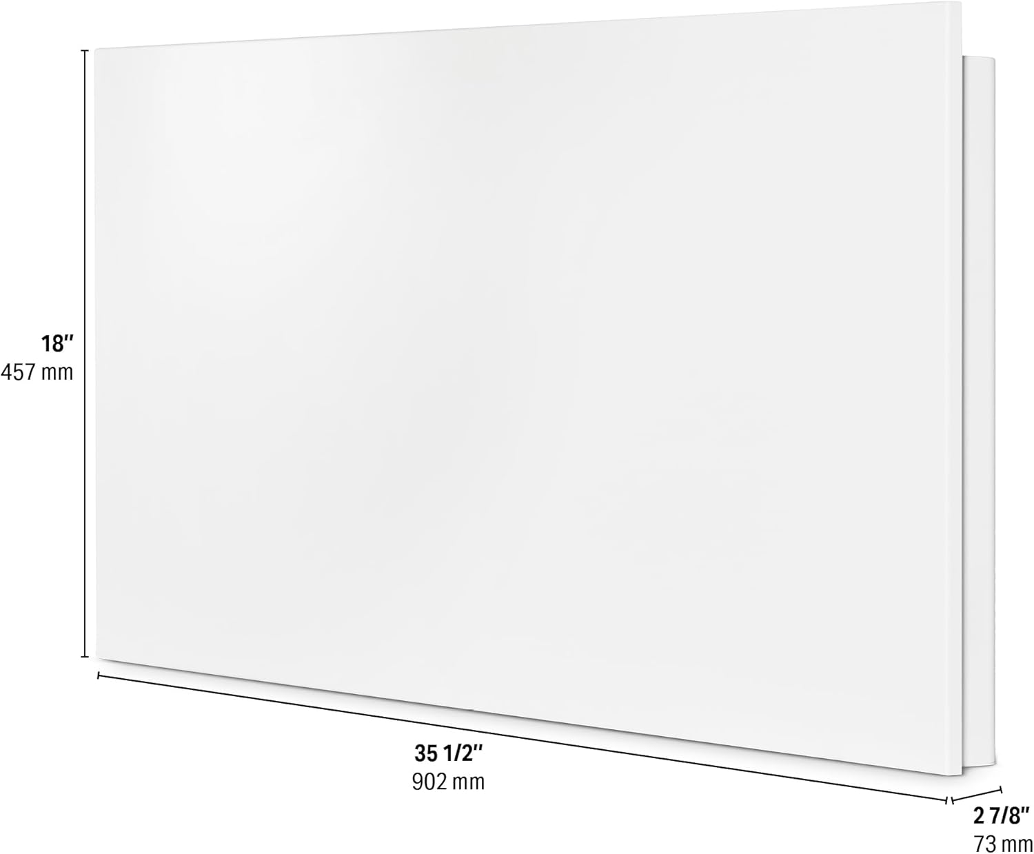 Stelpro Mirage High-End Wall Convector Heater – 2000W / 240V (1500W / 208V) – 35 1/2″ W × 18″ H – Ultra-Quiet Fast Heating – Discreet and Elegant – Built-In Electronic Thermostat (AMIR2002W)– White