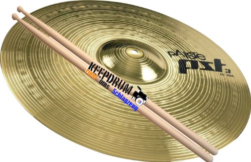Paiste PST 3 Ride Becken 20" + 5A KD Drumsticks