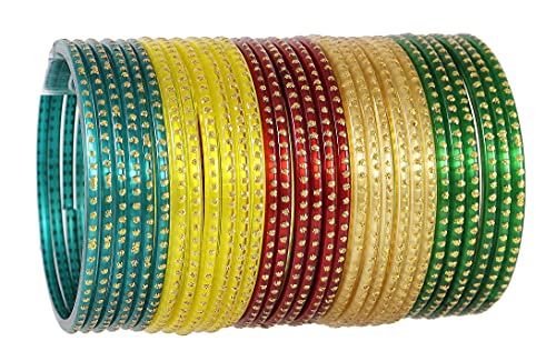 Image of NMII Glass with Plain and Simple Design Glossy Finished Fancy Bangle Set For Women and Girls | Glass Bangles | Stylish Women's Bangles