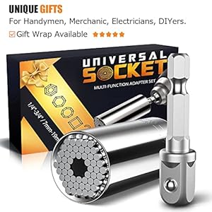 Fathers Day Dad Gifts from Daughters Son Kids Wife Super Universal Socket Tools Gifts for Men Gifts for Dad Grip Set with Power Drill Adapter Cool Stuff Ideas Gadgets for Men Gifts for Women Husband Fathers Day Dad Gifts from Daughters Son Kids Wife Super Universal Socket Tools Gifts for Men Gifts for Dad Grip Set with Power Drill Adapter Cool Stuff Ideas Gadgets for Men Gifts for Women Husband
