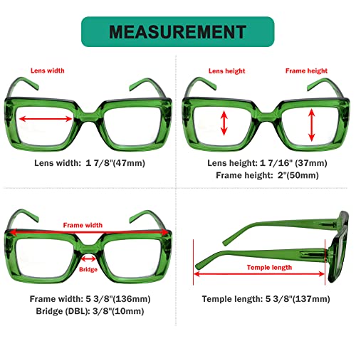 Image of Eyekepper Reading Glasses, Readers for Women, 2.5 Green Stylish