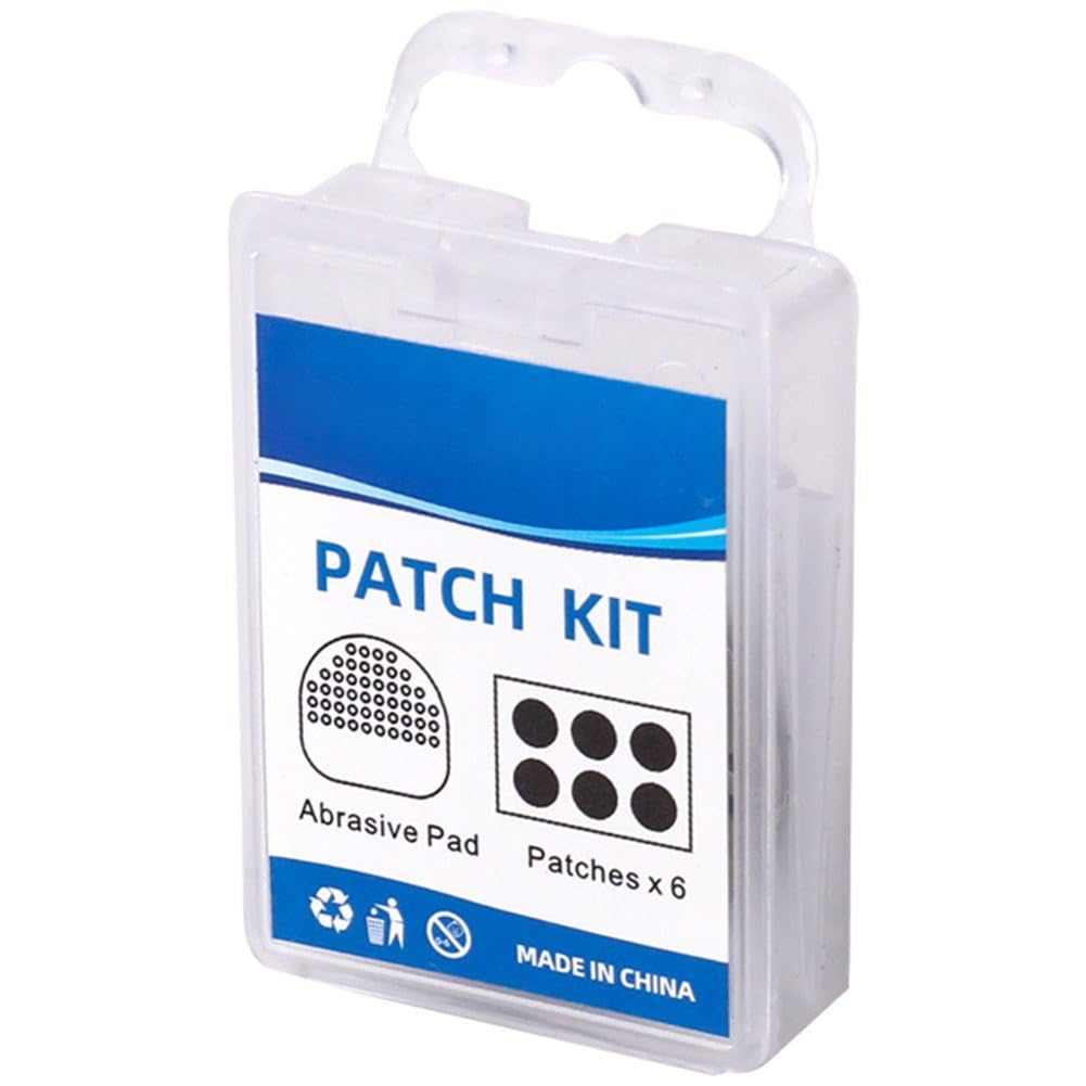 Fituenly Bike Tire Patch Repair Kit Motorcycle Inner Tube Tire Glueless Self-adhesive Patches with Metal Rasp and Storage Box