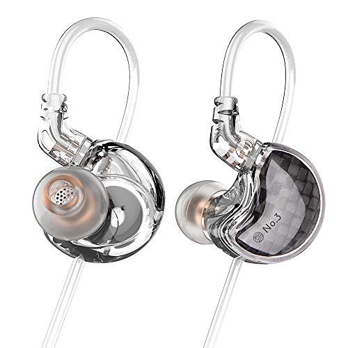 TFZ NO.3 HiFi in Ear Earphone, in Ear Monitor, Dual Voice Coils Driver HiFi Earphone, with 2 Pin Detachable Design, Compatible for iPhone and Android and PC (Carbon-Fiber)