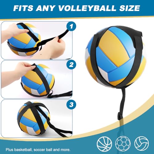 Entrenador de voleibol individual negro para practicar saques y remates sin perder el balón 4