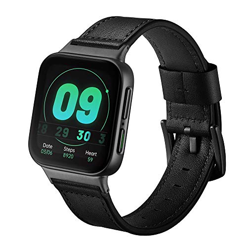 Shieranlee Bracelet Montre Cuir Compatible with Oppo Watch 46mm Bracelet,Bracelet de Montre en Cuir Montre Bracelet à Dégagement Rapide Etanche pour Oppo Watch 46mm Cover