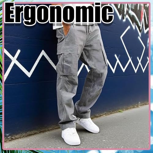 Infruiti Cargo Pants,Men's Ripstop Water-Resistant Cargo Pants,Ripstop Water Resistant Hiking Work Pant4