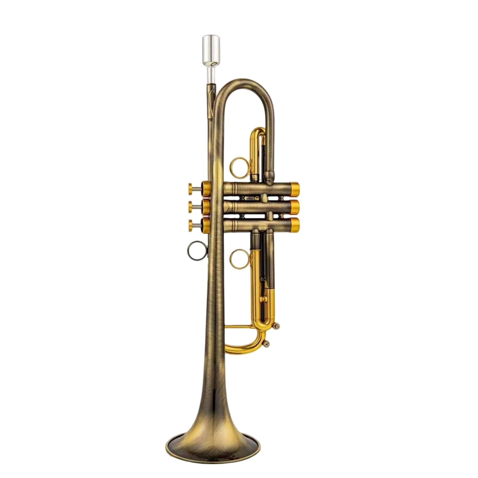 Trompeta Instrumento Musical Trompeta Sib Antigua Instrumento De Viento Metal Profesional Bañado En Cobre