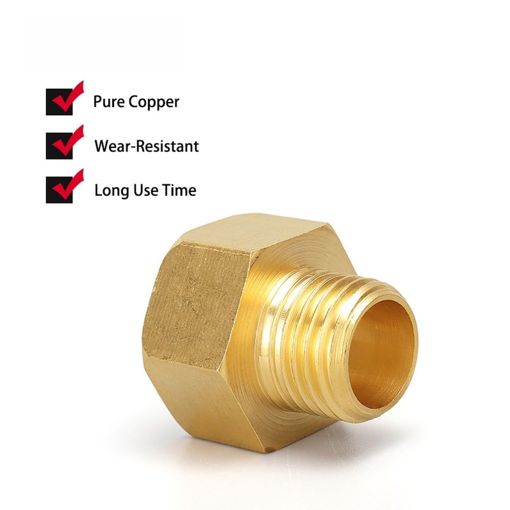 Connettori per tubi in ottone con filettatura maschio-femmina da 1/8" a 1/4" a 3/8" a 1/2" Adattatore accoppiatore in ottone Raccordo filettato