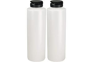 Pinnacle Mercantile 16 oz Black Shampoo Dispenser Bottles w/ Flip-Cap (2 Pack)...